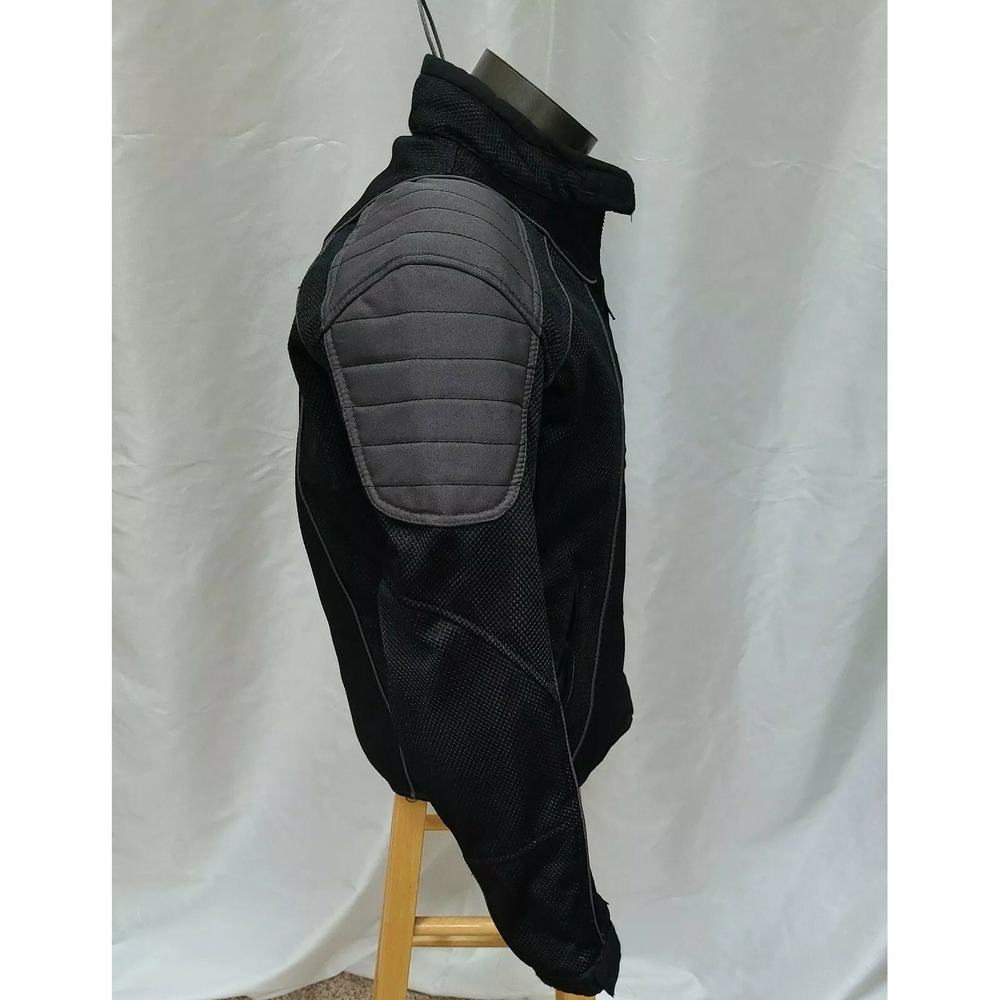 Himalaya Motor Bike Wear Mens Motorcycle Jacket Size Small Black Night Vision - Picture 7 of 11